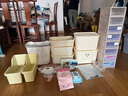 【百万爆款】奶油风收纳箱特大号带盖杂物整理衣物化妆品玩具储物 高款大号-带盖 实拍图