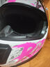 LS2情侣摩托车头盔男女机车赛车四季全盔儿童盔防雾大尾翼802 特白/粉红摩擦 L(建议53-54头围) 实拍图