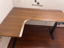 木藝生转角双电机电动升降电脑桌家用办公双人L型桌子工作台拐角书桌 【双电机3节】整板左拐角胡桃色 覆膜板材 1.6*1.1M(升级加强版收纳横梁) 实拍图