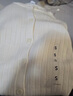 优衣库女装精纺美利奴羊毛罗纹圆领针织短开衫/25秋冬新款478336 01 乳白色 XL /165/92A 实拍图