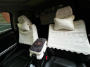 领誉蕾丝汽车座套半包坐垫布艺适用于迈腾帕萨特途观朗逸半截全包坐套 小花篮上半截半包 5座车（拍下备注车型） 实拍图