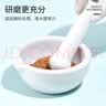  陶瓷研钵研磨器化学实验室捣药碗乳钵磨粉器带研磨棒 【陶瓷】100mm 一套 实拍图