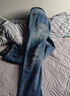 杰雷诺美式复古加绒牛仔裤男厚款2025新款宽松直筒裤子男春秋水洗休闲裤 蓝色 30 适合120-130斤 实拍图