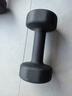 Keep彩色浸塑哑铃 男士女士家用家庭健身肌肉塑形墨灰色 5kg*2 实拍图