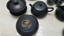 石茗堂紫砂轻奢高档茶具套装泡茶壶盖碗茶杯陶瓷器家用客厅整套功夫茶具 黑紫砂16头【石瓢壶】 实拍图