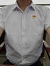 帕托瓦短袖衬衫男士夏季纯色白衬衫男韩版修身商务休闲衬衣白色L 实拍图