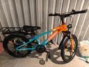 凤凰山地自行车男女变速山地车碟刹青少年儿童自行车学生单车 星际 橙蓝【铝架】7速+后座车灯+三刀 20寸【适合125-160cm】 实拍图