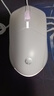 惠普（HP） 有线鼠标 商务办公家用经典左右手通用对称鼠标有线 电脑笔记本USB接口即插即用 发光静轻音（白色） 实拍图