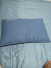 海澜之家枕头枕芯枕头男士床上用品纤维枕纯棉100%A类抗菌全棉水洗棉 海盐蓝 中枕 48*74cm一只装 实拍图