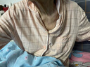 红豆居家【春上新】男女纯棉精梳情侣睡衣女格纹长袖家居服 粉色 XL 实拍图
