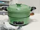 摩飞电器（Morphyrichards） 多功能锅电火锅家用分体式鸳鸯火锅电炒锅烧烤肉蒸煮炒煎电煮锅MR9087 3L 清新绿【标配】涂层升级 实拍图