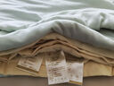 A类新疆棉花夏凉被纯棉全棉可机洗夏季单双人薄被子夏天空调被 米黄+果绿【新疆棉花填充】 180*200cm夏凉被 清爽透气 实拍图