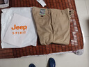 吉普（JEEP）纯棉休闲裤男士春夏薄款宽松直筒中年商务高腰深档长裤子 卡其（薄款） 34码(腰围2尺7 ) 实拍图