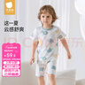 贝肽斯儿童睡衣夏季薄款纯棉2025新款男童女童家居服套装冰丝凉感 实拍图