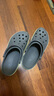 crocs卡骆驰洞洞鞋贝雅卡骆班轻便耐磨一脚蹬休闲鞋|205089 石板灰/青柠绿-0GX 43 (270mm) 实拍图
