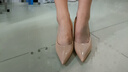 巧丂裸色高跟鞋女春夏2025年新款气质白色职场小众设计感漆皮伴娘单鞋 裸色 7cm 【36码】 实拍图