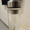 京东京造双层加厚玻璃杯 无铅高硼硅带茶隔水杯304茶隔泡茶杯男士360mL 实拍图