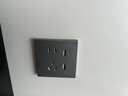 罗格朗（LEGRAND）开关插座面板 逸景系列深砂银灰色插座开关墙壁电源插座 双开双控 实拍图