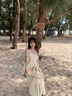 雪妃蓝琪（XUEFEILANQI）法式连衣裙新款2025裙子夏季女装气质绝美仙女温柔风吊带长裙子 杏色上衣+杏色纱裙 M 【80-100斤】 实拍图