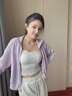 棉客诚品吊带背心女带胸垫美背内衣文胸一体裸感冰丝可外穿抹胸 象白牙M 实拍图