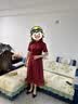 俞兆林（YUZHAOLIN）中高考旗开得胜旗袍妈妈夏装连衣裙2026新款喜婆婆婚宴装礼服裙子 FlvX8561566 红色 2XL （建 议105-120斤） 实拍图