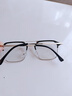 镜沁 男女防蓝光变色眼镜商务近视可配度数大框瘦脸显脸小平光眼镜 黑银框【变灰色】 无度数防蓝光镜片0度 实拍图