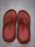 朴西夏季厚底增高人字拖鞋女士外穿踩屎感 安格拉红  37-38 实拍图