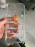 朗菱适用苹果12手机壳 iphone12保护套全包镜头ins风超薄彩绘款可爱风男女透明硅胶防摔软壳 柿柿顺心 实拍图