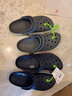 卡骆驰crocs洞洞鞋贝雅卡骆班轻便耐磨一脚蹬休闲鞋|205089 石板灰/青柠绿-0GX 39 (240mm) 实拍图