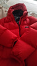 保姆鹅 儿童羽绒服长款巨厚高充绒防风保暖中大童宝宝冬装外套[NM2537] 中国红 140 实拍图