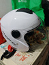 凤凰（Phoenix）新国标A类3C认证电动车摩托车头盔双镜片防雾防风保暖亮白 男女四季通用电瓶车3/4半盔冬季安全帽 实拍图