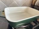 珐宝（staub）陶瓷烤盘芝士焗饭焗面盘家用烤箱焗炉专用烘焙双耳长方菜盘 莳萝绿27*20cm 实拍图