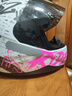 LS2情侣摩托车头盔男女机车赛车四季全盔儿童盔防雾大尾翼802 特白/粉红摩擦 L(建议53-54头围) 实拍图