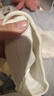 相伊恋人休闲裤女2025年秋冬季新款高腰针织阔腿裤小个子宽松灯芯绒直筒裤 米白色-常规【秋冬季加绒款】 L 【适合111-125斤】 实拍图