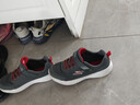 Skechers斯凯奇童鞋运动鞋男女儿童鞋魔术贴秋冬鞋中大童跑步鞋405315L 【四季款】男童-灰色/红色/CCRD 38 实拍图