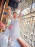 G.DUCKKIDS童装爱莎公主裙女童连衣裙夏季新款儿童裙子女孩艾莎生日礼服裙 裙子和皇冠 100 尺码2~3岁【 90-100cm】 实拍图