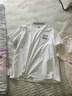 真维斯（Jeanswest）纯棉短袖t恤男运动潮流百搭休闲半袖2025新款打底夏季美式体恤衫  白色(泼墨字蓝胸标) XL (180) (不起球不掉色) 实拍图