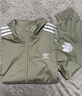 adidas情侣款复古风梭织立领夹克外套男女阿迪达斯官方三叶草 岩层橄榄绿 2XL 实拍图