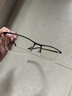 WAN XIN 新款 1.67超薄高清防蓝光镜片男可配度数送商务眼镜框女Z 9917黑银 大脸不夹小脸不掉 配万新1.60较薄防蓝光镜片 实拍图