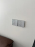 施耐德开关插座面板 86型墙壁一开单开双控面板六类电脑 皓隽星光银色 四开双控 实拍图