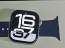 Apple/苹果 Watch Series 10 智能手表GPS款42毫米银色铝金属表壳丹宁色运动型表带M/L MX1K3CH/B 实拍图