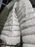 鸭鸭（YAYA）佟丽娅同款轻薄羽绒服女新款冬季短款圆领内胆修身时尚薄外套男 米白色【女款无领】 XL 实拍图