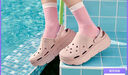 斯凯奇（Skechers）洞洞鞋女士夏季厚底外穿包头凉拖鞋透气软底拖鞋百搭轻便沙滩鞋 实拍图