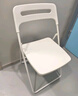 榴花姑娘椅子折叠椅塑料靠背凳子办公会议椅简易休闲椅餐椅电脑椅YT88纯白 实拍图