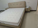 全友家居奶油风头层牛皮床头软包靠背卧室2米×2.2米真皮高脚双人大床 实拍图