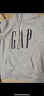 GAP男女装春季款字母logo拉链连帽卫衣宽松外套美版868454 灰色 S 美码 M亚洲码175/92A 实拍图