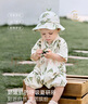 babylove婴儿连体衣夏季竹棉山茶纱布和尚服新生儿宝宝衣服薄款透气哈衣 实拍图