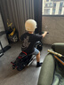 凤凰（Phoenix）儿童电动摩托车儿童电动车两轮车男女小孩复古哈雷玩具车可坐大人 摩登黑-标配丨12V电瓶/发泡软轮带灯光/续航15公里 实拍图