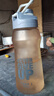 贝瑟斯 塑料水杯男女超大容量杯子运动户外夏季便携太空杯 灰色2200ml 实拍图