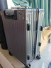 狄斯顿保罗  铝框行李箱男女新款拉杆箱万向轮拉杆箱大容量旅行箱登机密码箱 深灰色-加厚合金框【箱体可坐人】 20英寸 实拍图